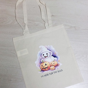 Vászontáska - szellemecske, Táska & Tok, Bevásárlás & Shopper táska, Shopper, textiltáska, szatyor, Varrás, MESKA