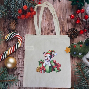 Vászontáska - kis bulldog, Táska & Tok, Bevásárlás & Shopper táska, Shopper, textiltáska, szatyor, Varrás, MESKA