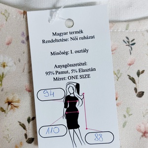 Bézs - Virágok pamut pólóruha + ajándék hajgumi - ruha & divat - női ruha - ruha - Meska.hu