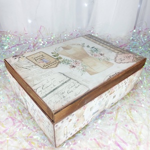 Tároló doboz / Varrós doboz, Otthon & Életmód, Tárolás & Rendszerezés, Doboz, Decoupage, transzfer és szalvétatechnika, MESKA