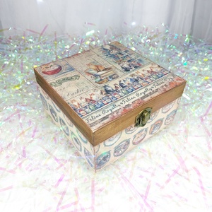 Cicás tároló doboz, Otthon & Életmód, Tárolás & Rendszerezés, Doboz, Decoupage, transzfer és szalvétatechnika, MESKA