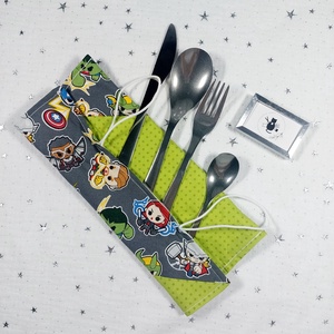Evőeszköztartó  - Avengers zöld, Táska & Tok, Uzsonna- & Ebéd tartó, Evőeszköz tartó, , MESKA