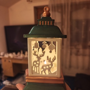 Filep Handcrafted � Kézműves kerámiapor karácsonyi lámpás, mécsestartó (zöld-réz) - karácsony - karácsonyi lakásdekoráció - karácsonyi illatgyertya, mécses - Meska.hu