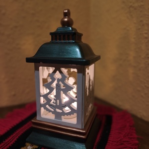 Filep Handcrafted � Kézműves kerámiapor karácsonyi lámpás, mécsestartó (zöld-réz) - karácsony - karácsonyi lakásdekoráció - karácsonyi illatgyertya, mécses - Meska.hu