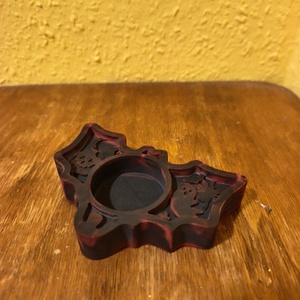 Filep Handcrafted � Kézműves denevér mécsestartó, gótikus fekete-piros Halloween dekoráció - Meska.hu