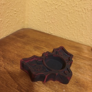 Filep Handcrafted � Kézműves denevér mécsestartó, gótikus fekete-piros Halloween dekoráció - otthon & életmód - dekoráció - halloween - halloweeni asztaldísz - Meska.hu
