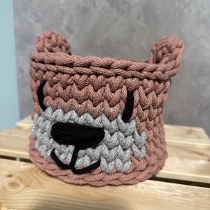 Horgolt macis kosár, Baba - mama, Babaszoba dekoráció, Babaszoba-dekoráció, , MESKA