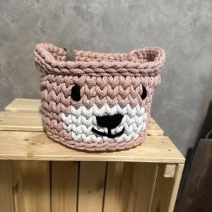 Horgolt macis kosár, Baba - mama, Babaszoba dekoráció, Babaszoba-dekoráció, Horgolás, MESKA