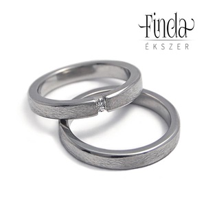 Rustic Slim karikagyűrű gyémánttal - Meska.hu