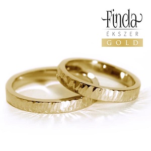  AURA 14K arany karikagyűrű pár - esküvő - ékszer - karikagyűrű - Meska.hu