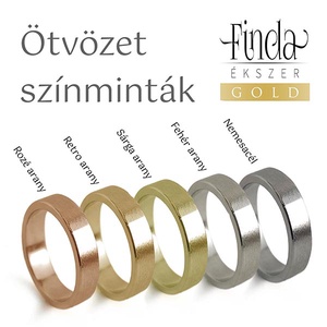  AURA 14K arany karikagyűrű pár - esküvő - ékszer - karikagyűrű - Meska.hu