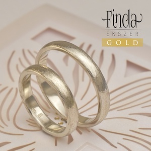  RUSTIC FÉLDOMBORÚ 14K arany karikagyűrű pár - Meska.hu