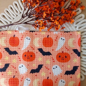 Konyharuha - It's Halloween, Otthon & Életmód, Konyhafelszerelés, tálalás, Konyhai textil, Konyharuha & Törlőkendő, Varrás, Fotó, grafika, rajz, illusztráció, MESKA