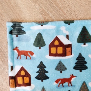 Téli takaró - Fenyves és Rókák - otthon & életmód - babaszoba, gyerekszoba - babatakaró, gyerek pléd - Meska.hu