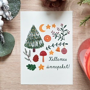 Print - Boldog karácsonyt!  - karácsony - karácsonyi ajándékozás - karácsonyi képeslap, üdvözlőlap, ajándékkísérő - Meska.hu