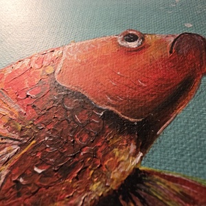 Áramlás - kézzel festett akril vászon (59x42 cm) - Meska.hu