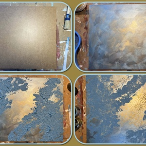 Mandala - Struktúrált festmény vegyes technikával (38x32 cm) - művészet - festmény - festmény vegyes technika - Meska.hu