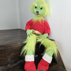 Grinch - karácsony - karácsonyi lakásdekoráció - karácsonyi lakásdíszek - Meska.hu