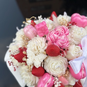 Édes gyertya virágbox - otthon & életmód - gyertya, illat, aroma - gyertya - Meska.hu