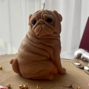 Mopsz gyertya � egy csepp boldogság - otthon & életmód - gyertya, illat, aroma - gyertya - Meska.hu