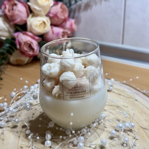 Movie night and chill � popcornos szójagyertya - otthon & életmód - gyertya, illat, aroma - gyertya - Meska.hu