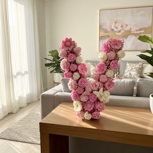 Virágba borult gyertyabetű - otthon & életmód - gyertya, illat, aroma - gyertya - Meska.hu