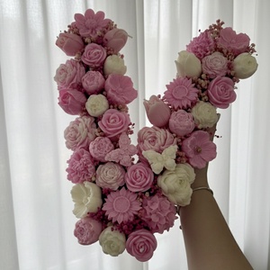 Virágba borult gyertyabetű - otthon & életmód - gyertya, illat, aroma - gyertya - Meska.hu