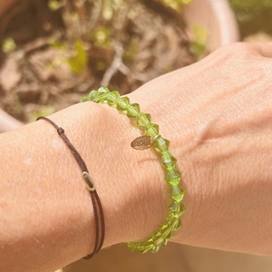 Zöld Preciosa bicone 6 mm kristály karkötő . - ékszer - karkötő - ásványkarkötő - Meska.hu