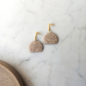 Félkör  bedugós fülbevaló, Ékszer, Fülbevaló, Lógó fülbevaló, Ékszerkészítés, Gyurma, MESKA