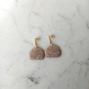 Félkör  bedugós fülbevaló - ékszer - fülbevaló - lógó fülbevaló - Meska.hu