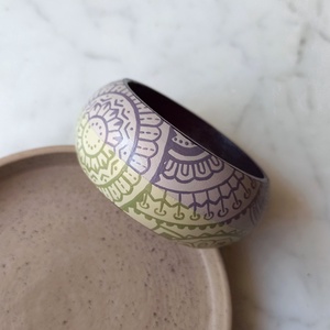 Festett fa karkötő, Ékszer, Karkötő, Karperec, Festett tárgyak, MESKA