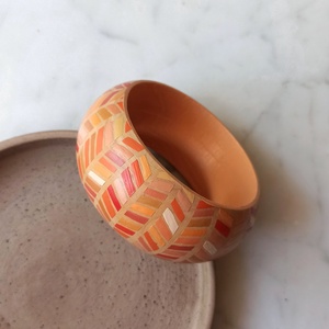 Festett fa karkötő, Ékszer, Karkötő, Karperec, Festett tárgyak, MESKA