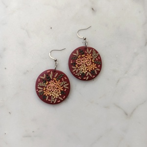 Virágos fülbevaló - ékszer - fülbevaló - lógó fülbevaló - Meska.hu