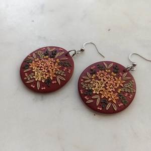 Virágos fülbevaló - ékszer - fülbevaló - lógó fülbevaló - Meska.hu