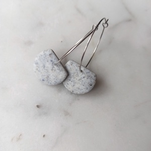 Félkör karika gyurma fülbevaló - ékszer - fülbevaló - karika fülbevaló - Meska.hu