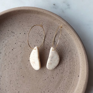 Csepp karika gyurma fülbevaló, Ékszer, Fülbevaló, Karika fülbevaló, Ékszerkészítés, Gyurma, MESKA