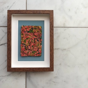 Rózsaszín virágtenger - 3D gyurma kép (M) - otthon & életmód - dekoráció - kép & falikép - 3d képek - Meska.hu