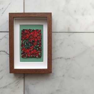 Piros virágtenger - 3D gyurma kép (S) - otthon & életmód - dekoráció - kép & falikép - 3d képek - Meska.hu