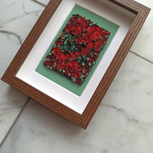 Piros virágtenger - 3D gyurma kép (S) - otthon & életmód - dekoráció - kép & falikép - 3d képek - Meska.hu