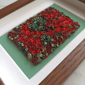 Piros virágtenger - 3D gyurma kép (S) - otthon & életmód - dekoráció - kép & falikép - 3d képek - Meska.hu