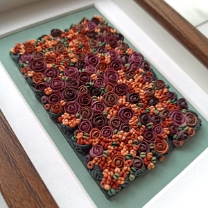 Lila-barack virágtenger - 3D gyurma kép (S) - otthon & életmód - dekoráció - kép & falikép - 3d képek - Meska.hu