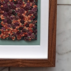 Lila-barack virágtenger - 3D gyurma kép (S), Otthon & Életmód, Dekoráció, Kép & Falikép, 3d képek, Gyurma, MESKA