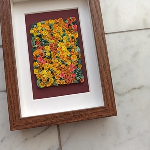 Sárga virágtenger - 3D gyurma kép (S), Otthon & Életmód, Dekoráció, Kép & Falikép, 3d képek, Gyurma, MESKA