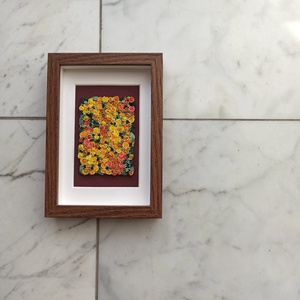 Sárga virágtenger - 3D gyurma kép (S) - otthon & életmód - dekoráció - kép & falikép - 3d képek - Meska.hu