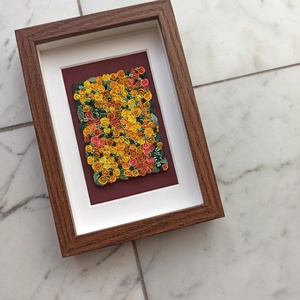 Sárga virágtenger - 3D gyurma kép (S) - otthon & életmód - dekoráció - kép & falikép - 3d képek - Meska.hu