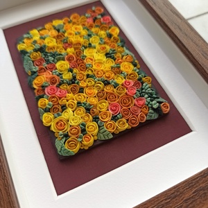 Sárga virágtenger - 3D gyurma kép (S) - otthon & életmód - dekoráció - kép & falikép - 3d képek - Meska.hu