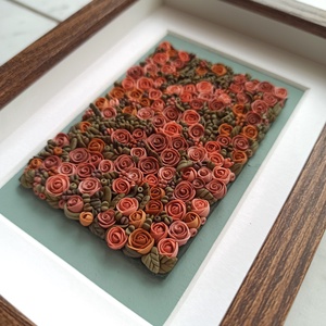 Őszi virágtenger - 3D gyurma kép (S) - otthon & életmód - dekoráció - kép & falikép - 3d képek - Meska.hu