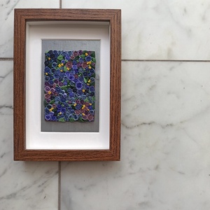 Indigó virágtenger - 3D gyurma kép (S) - otthon & életmód - dekoráció - kép & falikép - 3d képek - Meska.hu