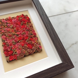 Pink virágtenger - 3D gyurma kép (S) - Meska.hu