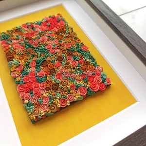 Rózsaszín-sárga virágtenger - 3D gyurma kép (M) - otthon & életmód - dekoráció - kép & falikép - 3d képek - Meska.hu